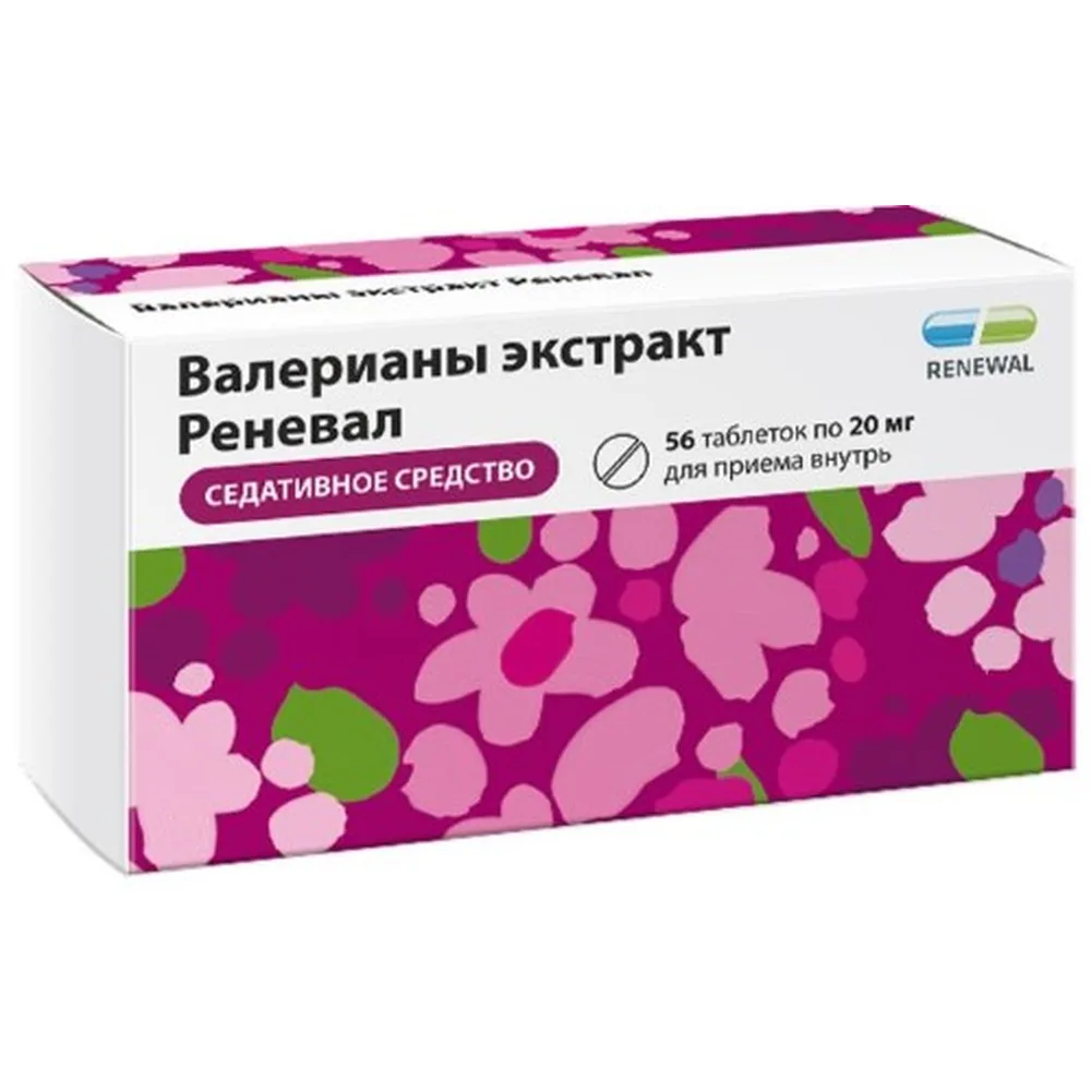 Renewal valerian extract 20 mg 56 coated tablets
