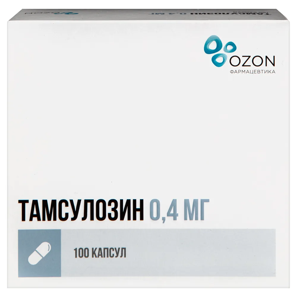 Tamsulosin 0.4 mg 100 capsules prolonged-release