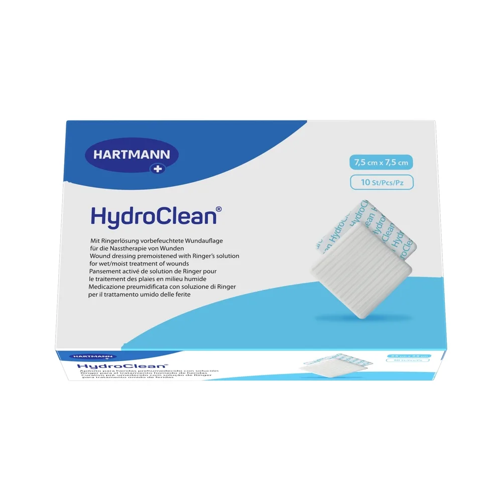 Hydroclean Sterile Hydroactive Dressing for Wound Healing in Moist Environment 7.5 cm x 7.5 cm 10 pcs.