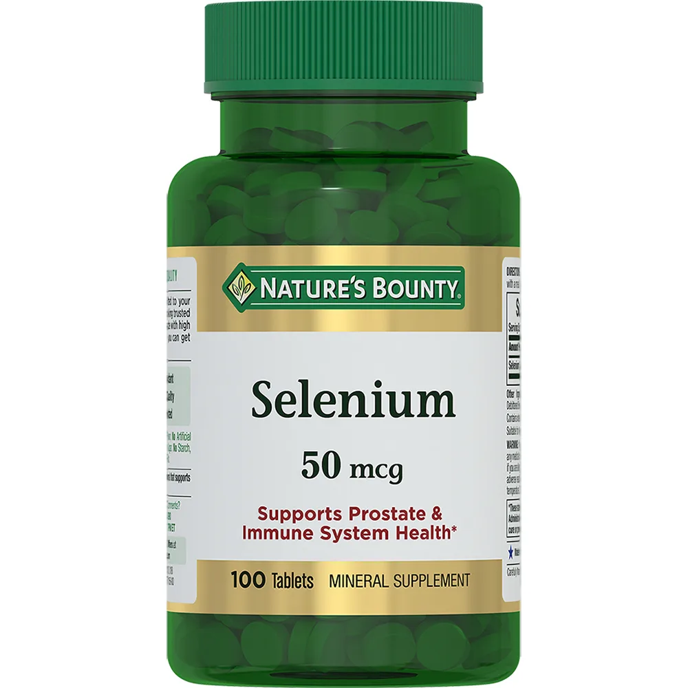 Nature's Bounty Selenium 50 mcg 100 tablets 330 mg