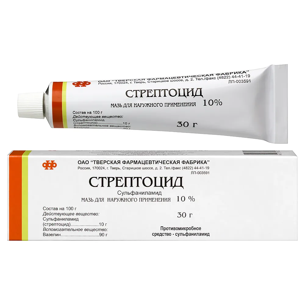 Sulfanilamide 10% ointment for external use 30 g