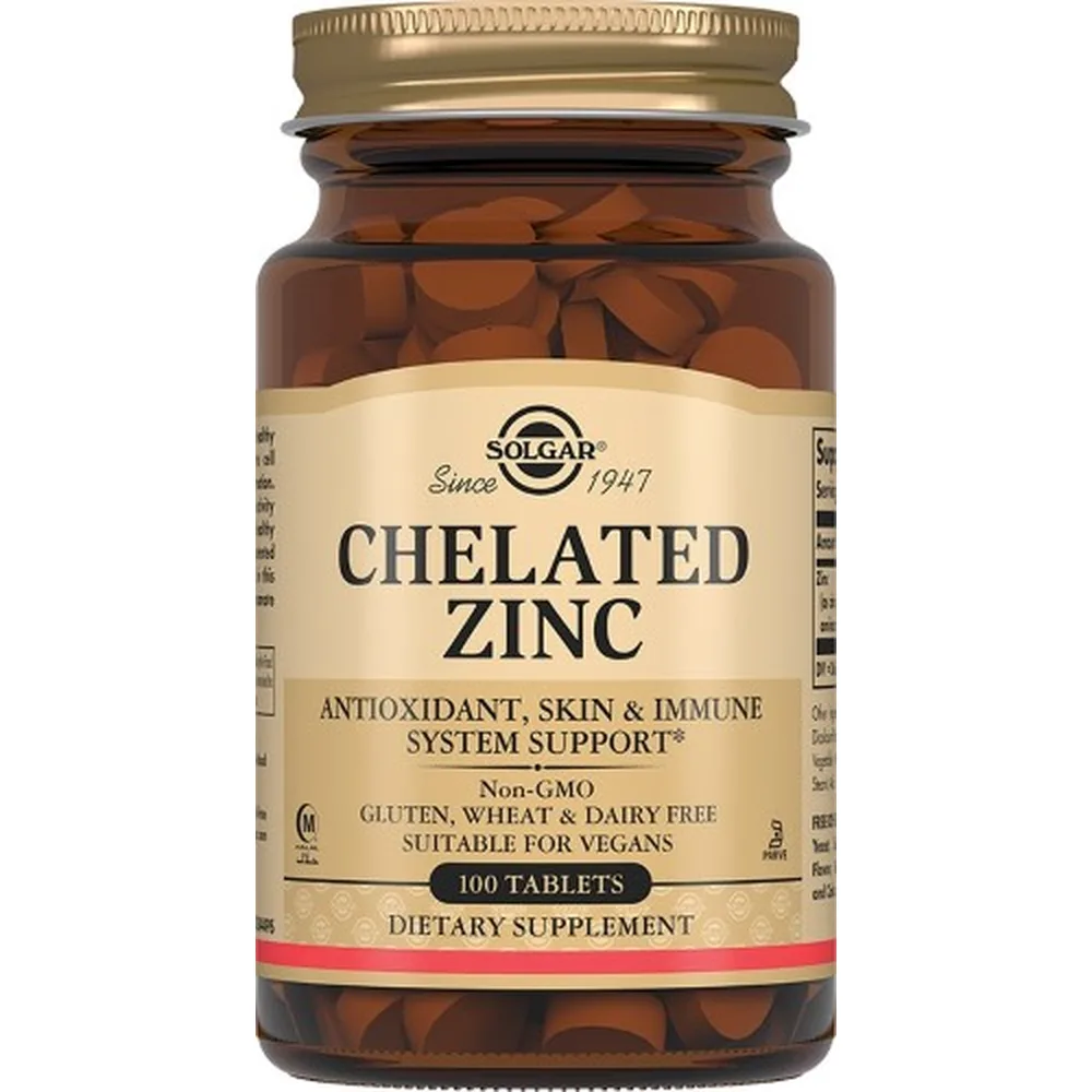 Solgar Zinc Chelate 100 tablets 630 mg