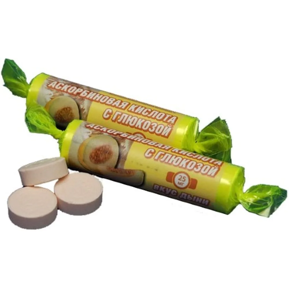 Glenvitol Ascorbic Acid with Glucose Melon Flavor N10 Chewable Tablets 3.0g