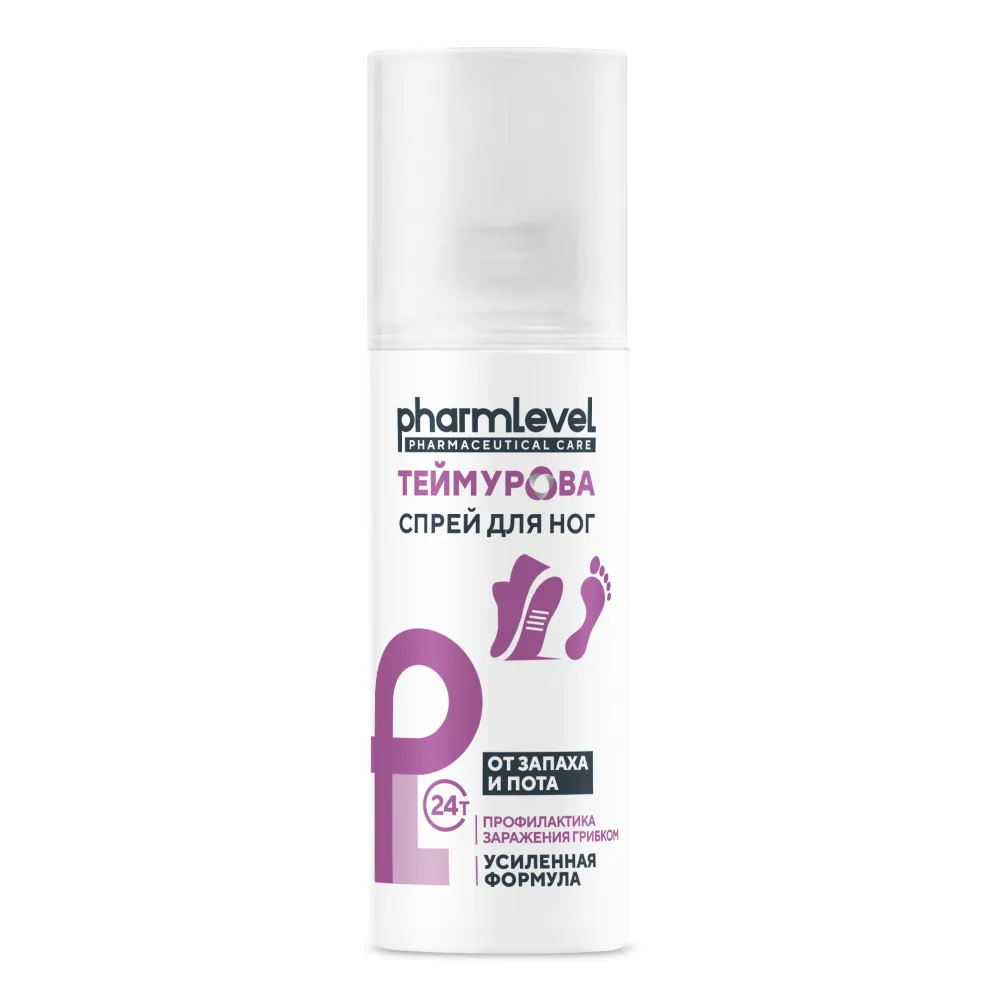Pharmlevel Teimur spray for feet against odor and sweat enhanced formula 150 ml