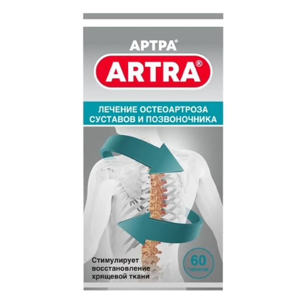 Artra 500 mg + 500 mg 60 coated tablets