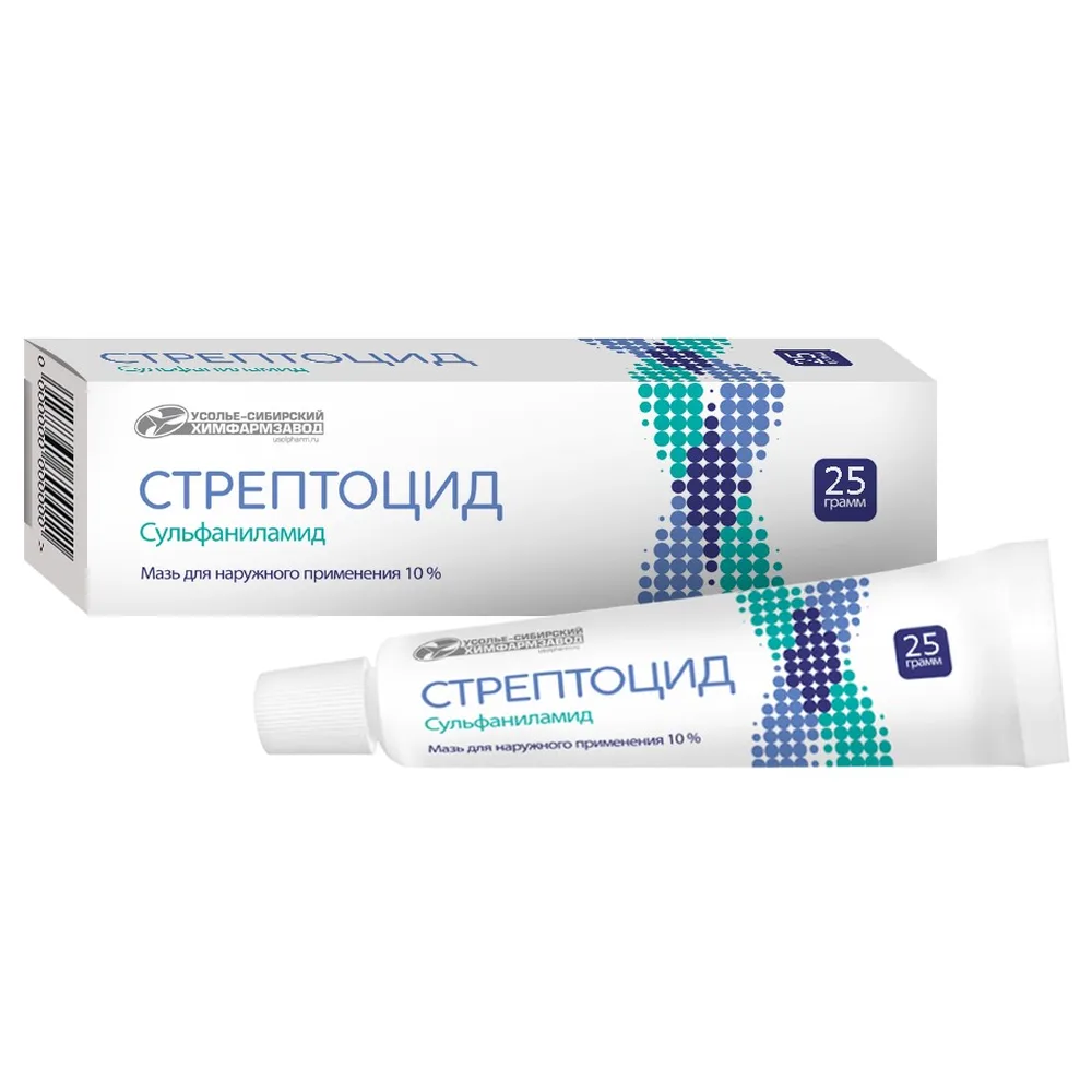 Sulfanilamide 10% ointment for external use 25 g tube