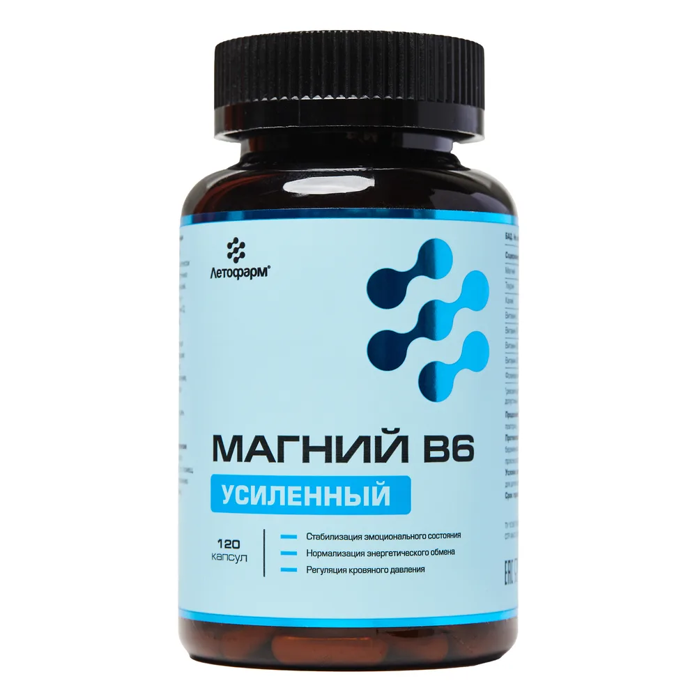 Letopharm magnesium 6 enhanced 120 capsules 0.62 g/tub