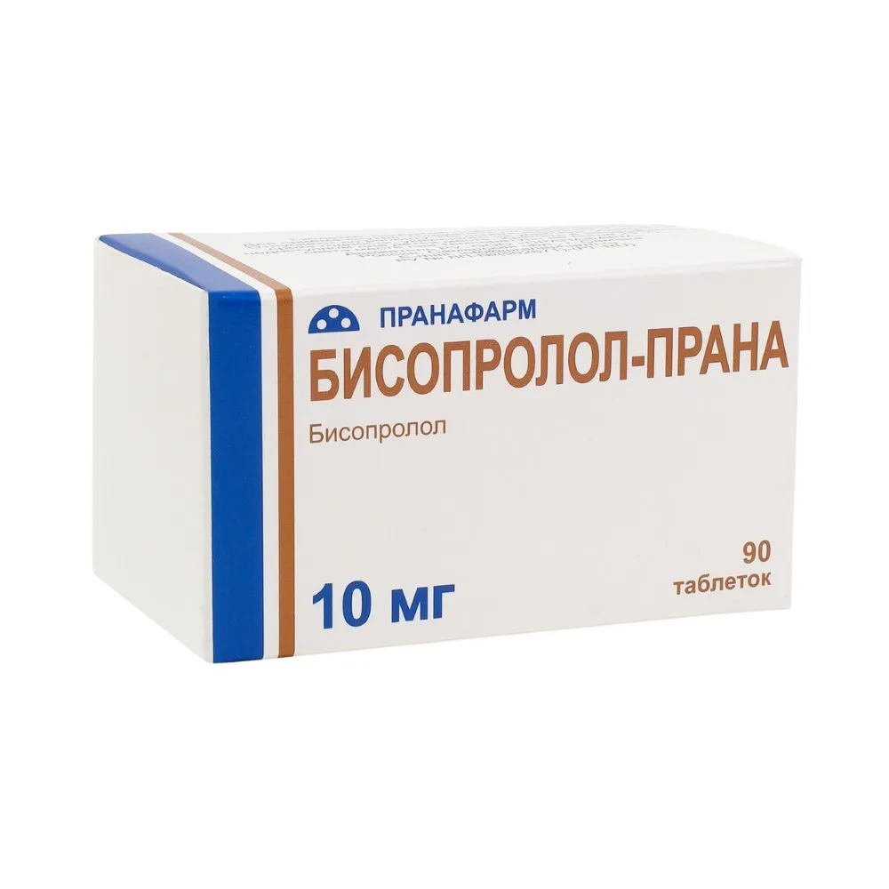 Bisoprolol-Prana 10 mg 90 tablets, film-coated