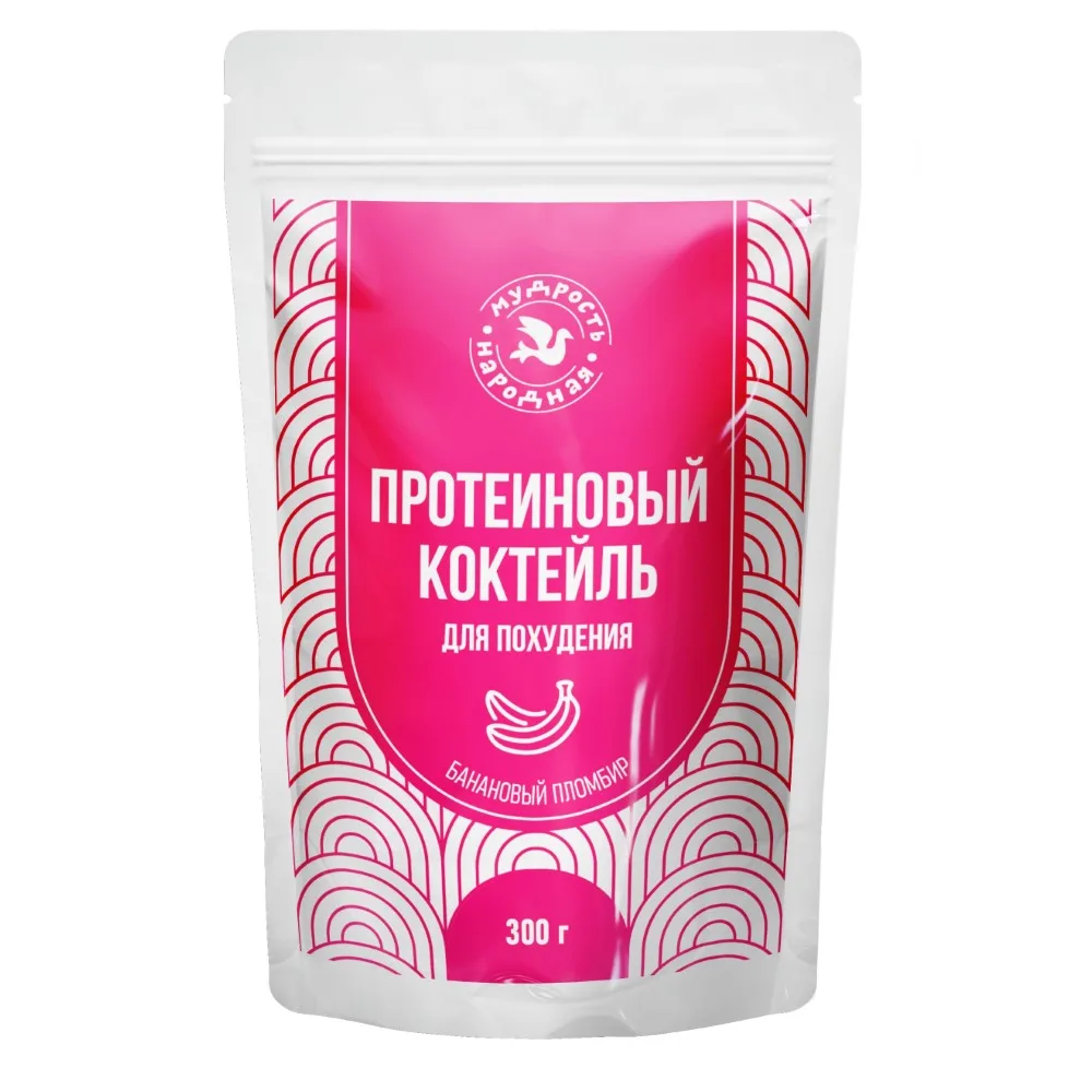 Mudrost' Narodnaya Weight Loss Cocktail Banana Ice Cream Flavor 300 g Powder