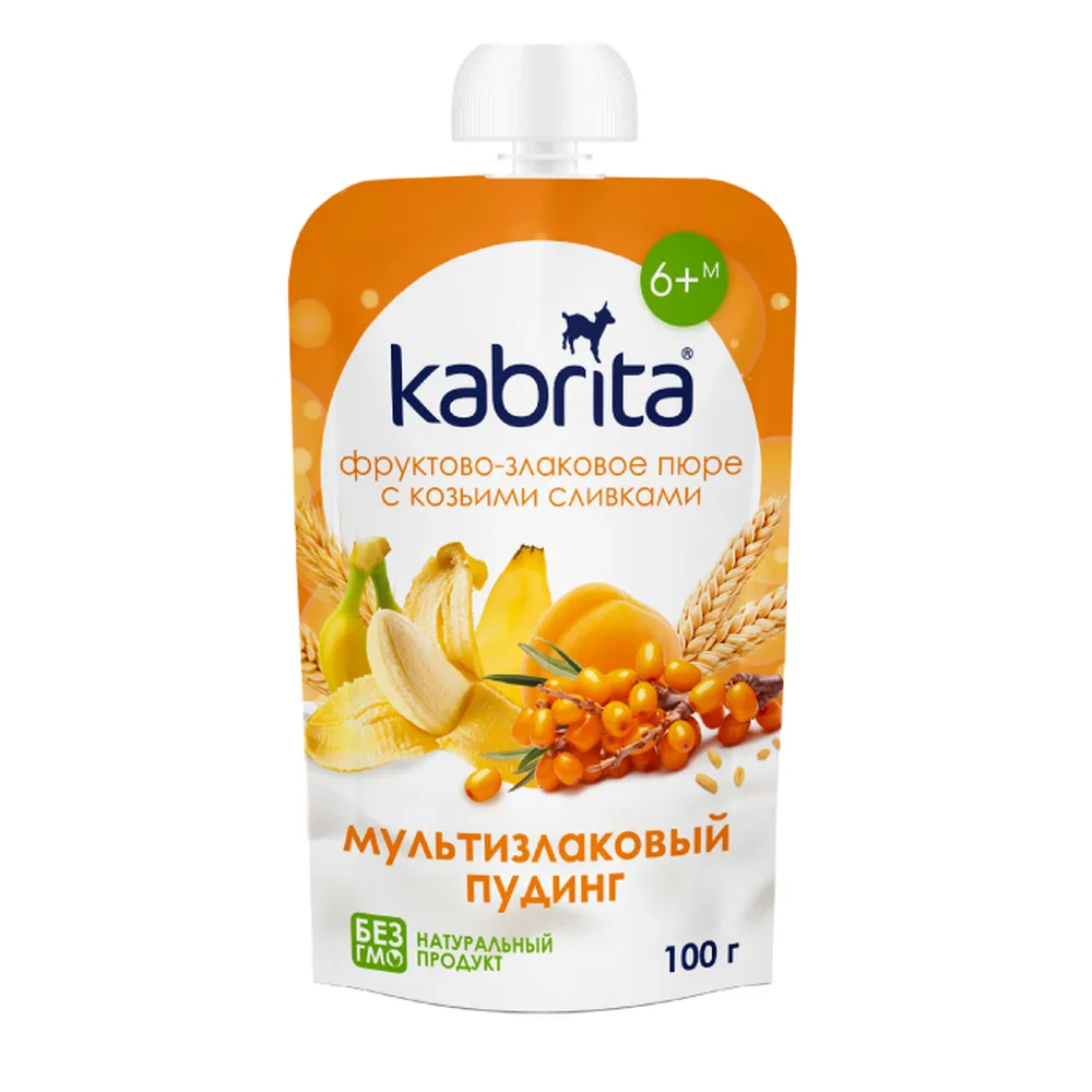 Kabrita Fruit and Grain Puree with Goat Cream Multigrain Pudding 100 g