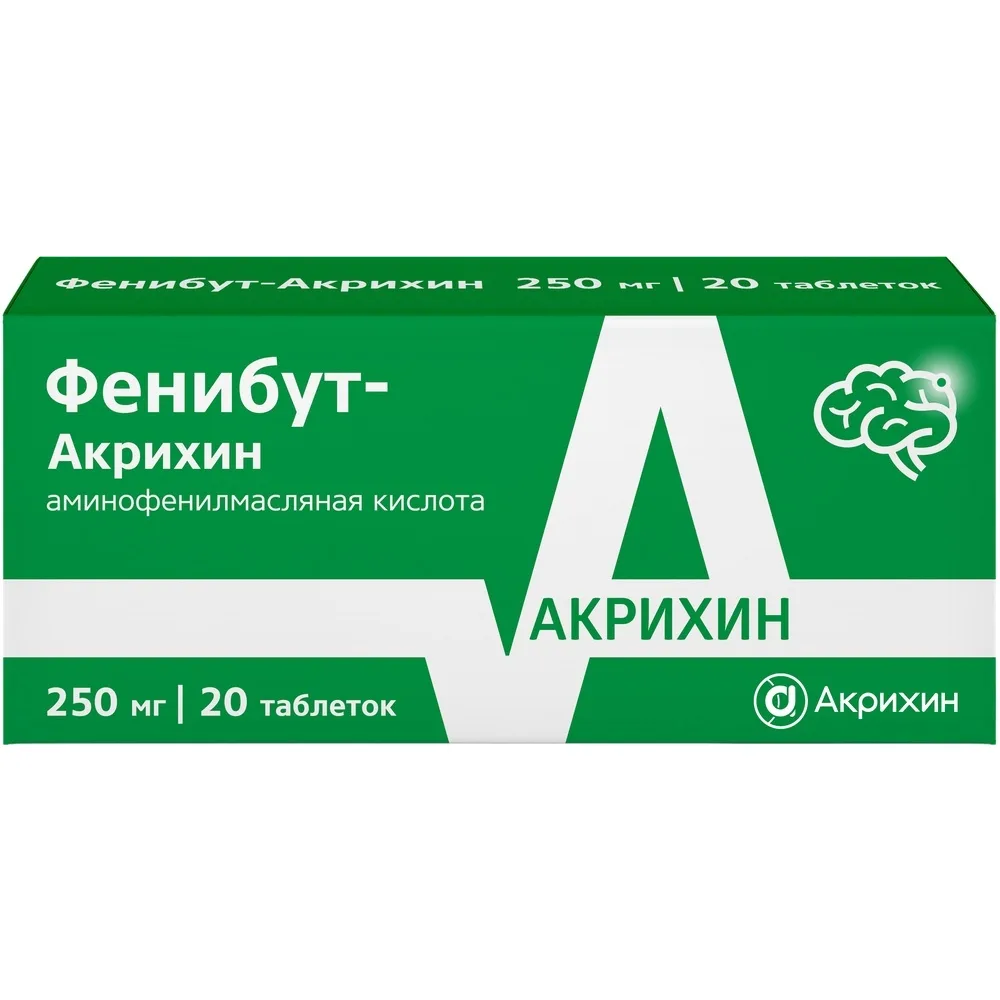 Phenibut-Akrikhin 250 mg 20 tablets