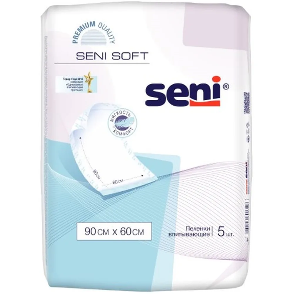 Seni Soft Hygienic Pads 90x60 cm 5 pcs.