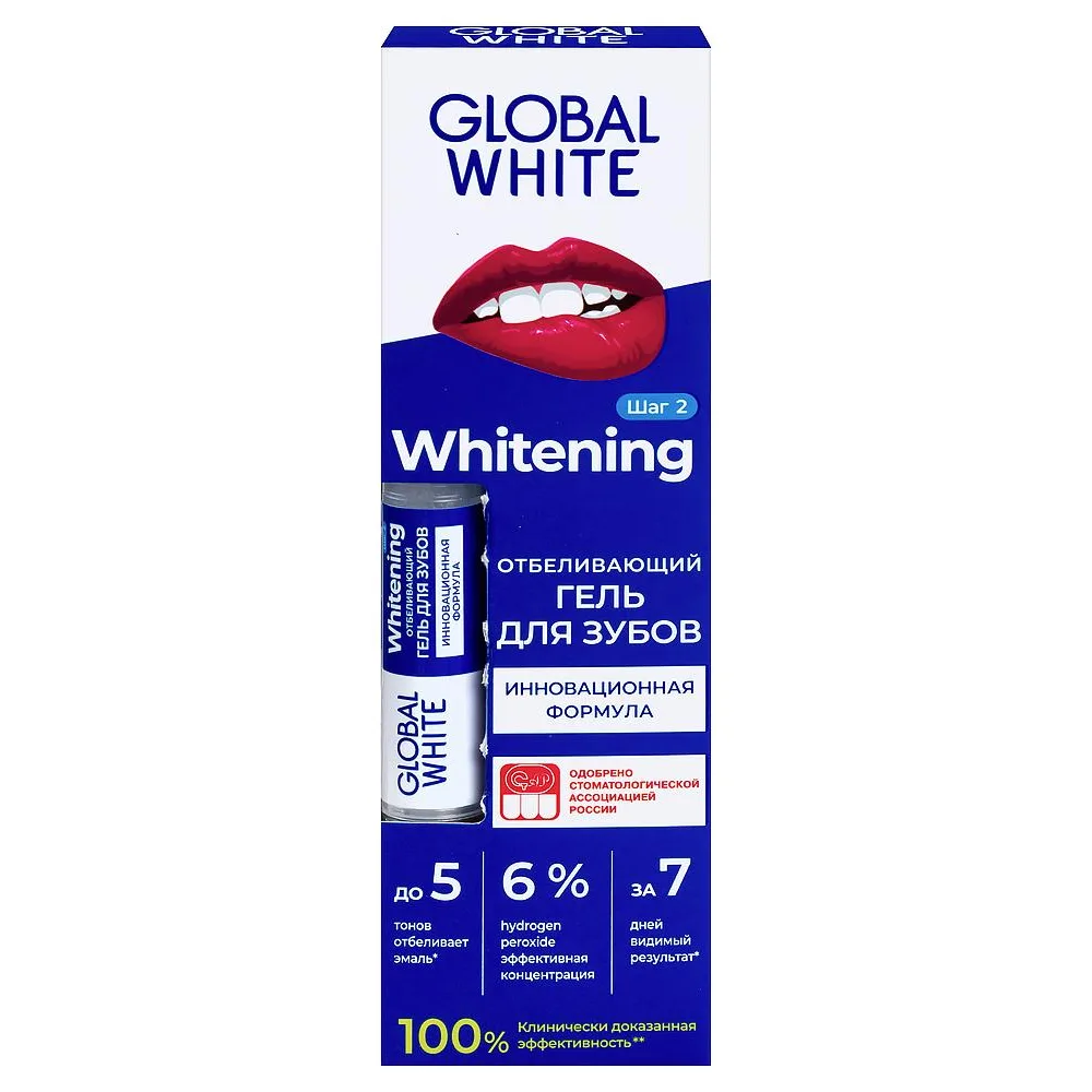 Global White Teeth Whitening Gel 5 ml Pencil