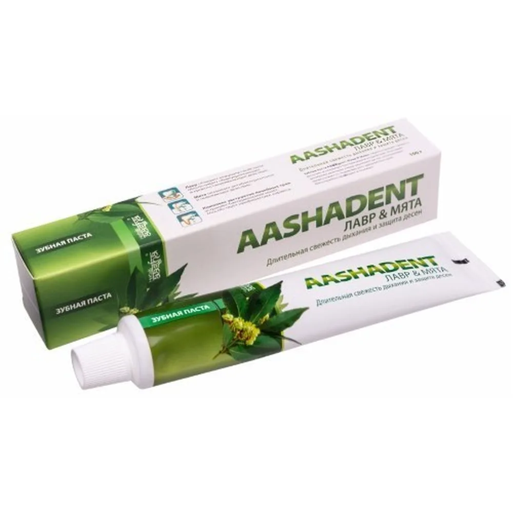 Aasha Herbals Toothpaste Laurel and Mint Aashadent 100 g
