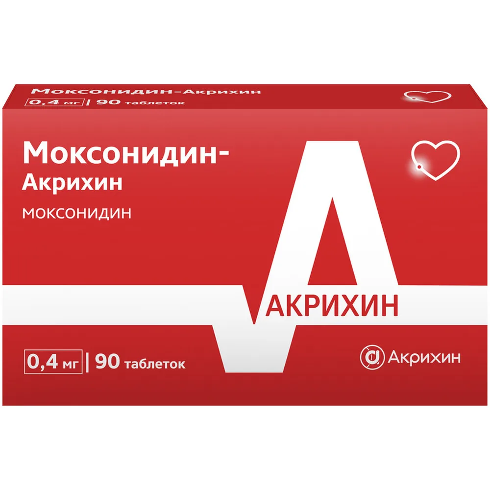 Moxonidine-Akrikhin 0.4 mg 90 tablets, film-coated
