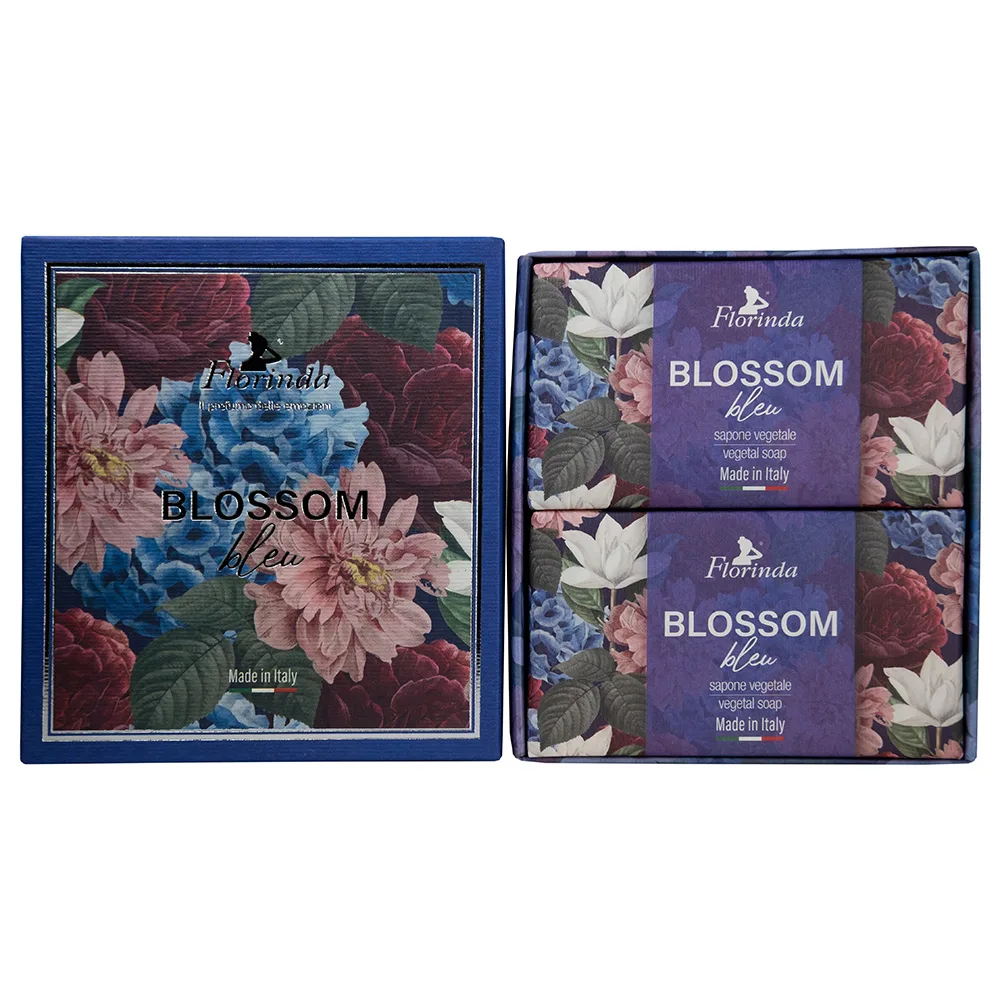 Florinda toilet soap solid blue flowers 200 g 2 pcs.