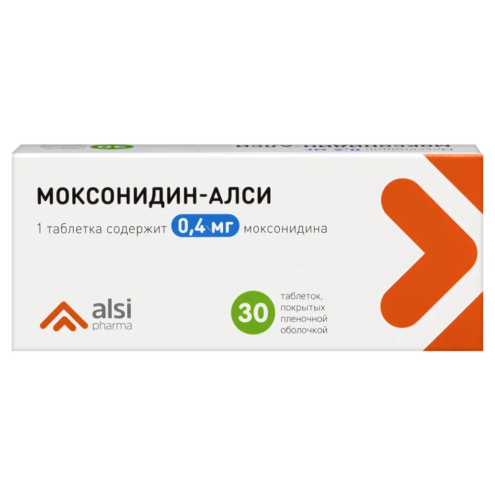Moxonidine-Alsi 0.4 mg 30 coated tablets