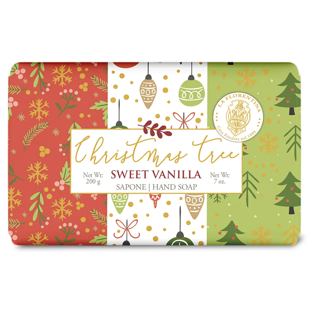 La Florentina Toilet Soap Solid Christmas Tree Magical Vanilla 200 g