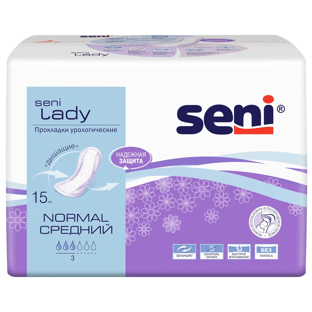 Seni Lady Normal Urological Pads for Women 15 pcs.
