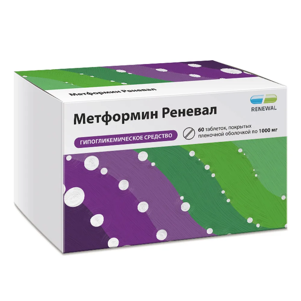 Metformin Renewel 1000 mg 60 tablets, film-coated blister