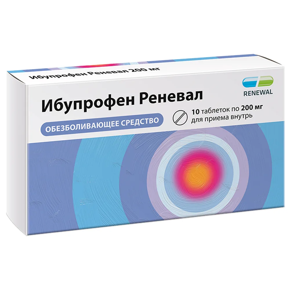 Ibuprofen Renewel 200 mg 10 coated tablets