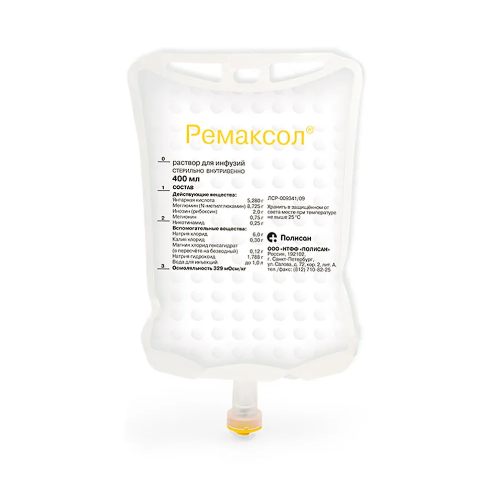 Remaxol infusion solution 400 ml container 5 pcs.