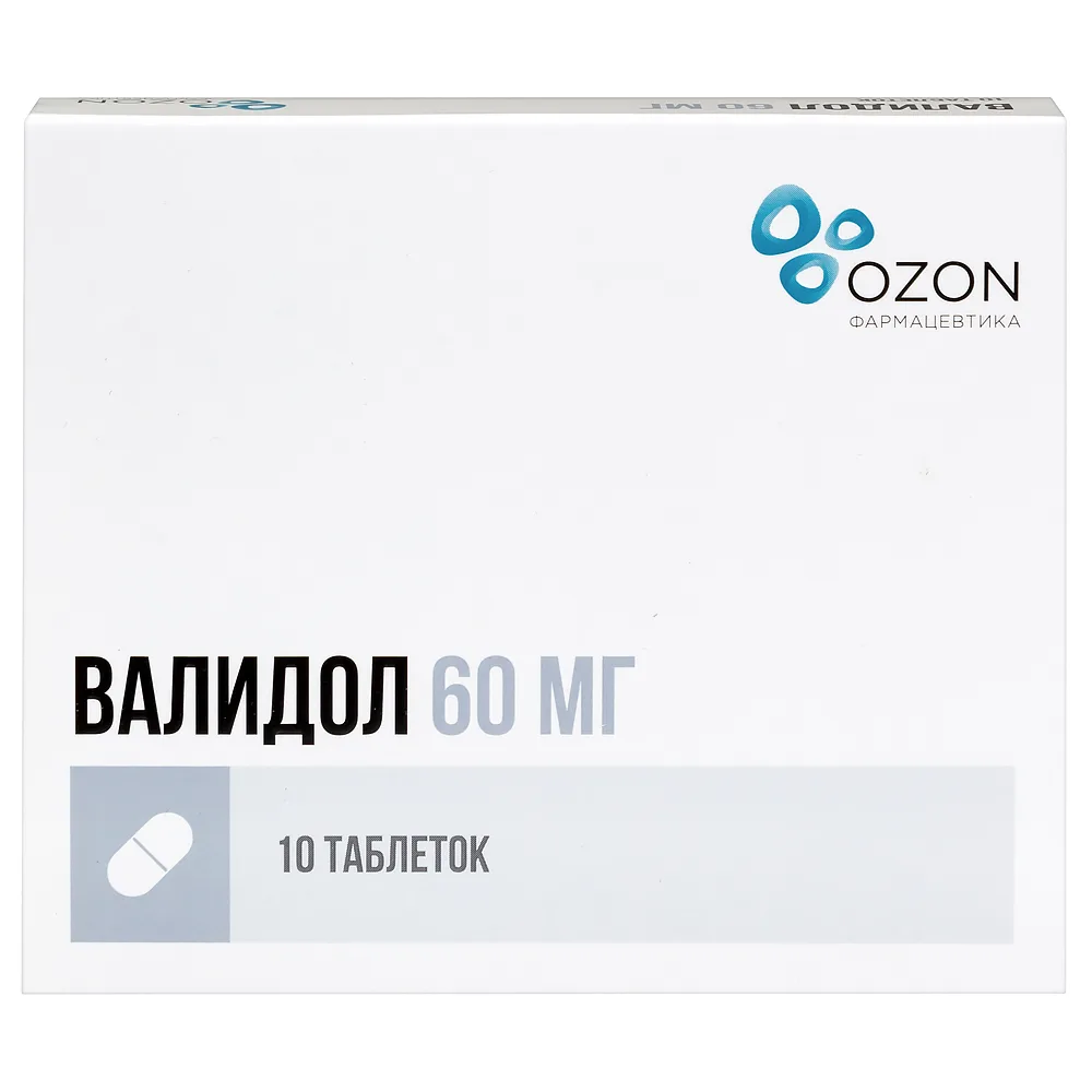 Validol 60 mg 10 tablets sublingual