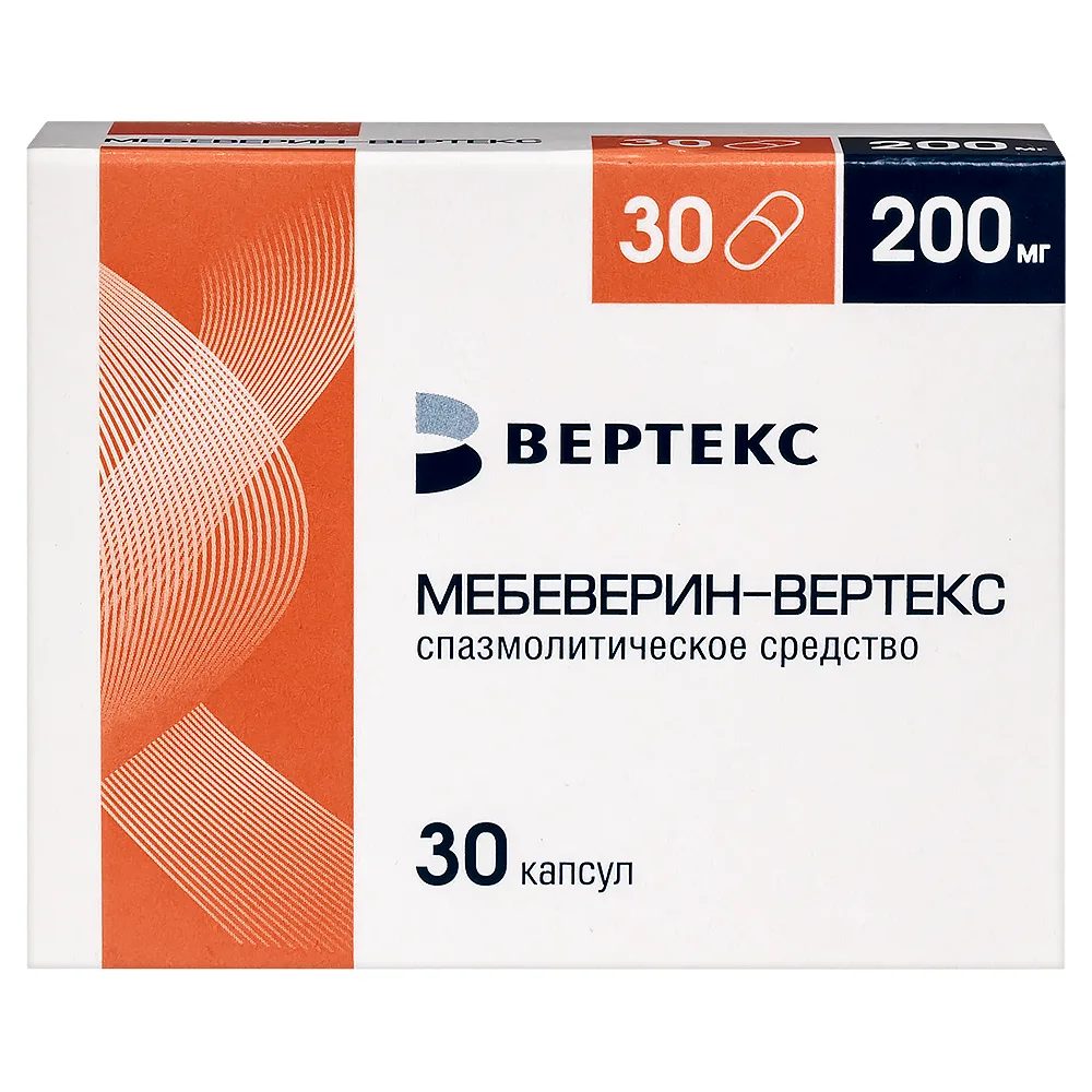 Mebeverine-Vertex 200 mg 30 capsules prolonged-release