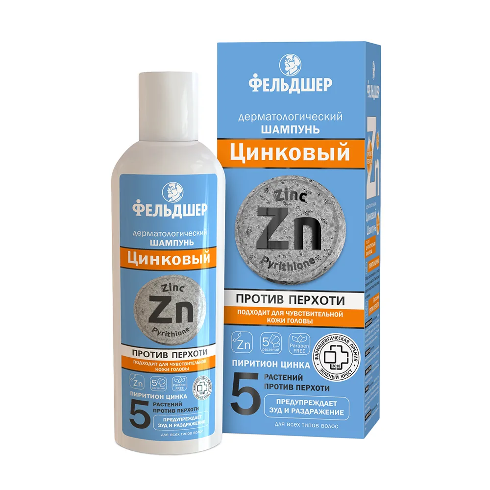 Feldsher Dermatological Zinc Shampoo 180 ml