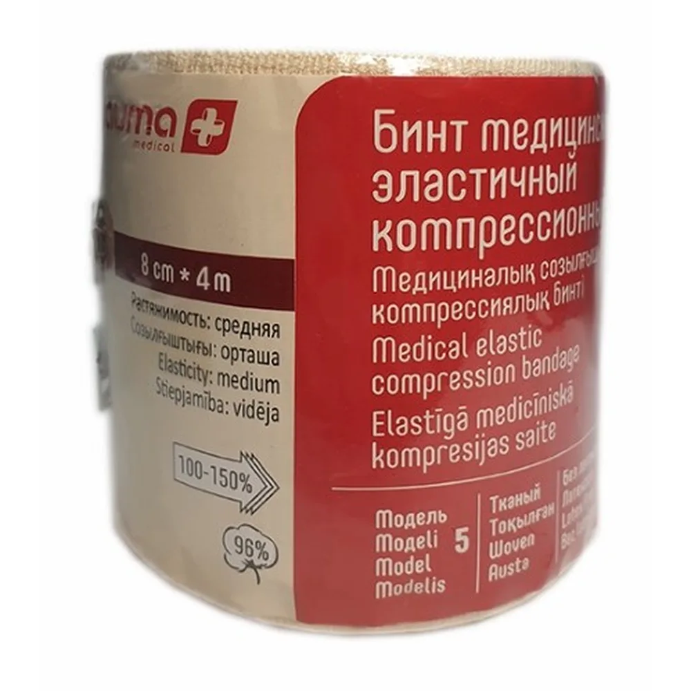 Lauma medical elastic compression bandage model 5 8 cm x 4 m/medium stretchability