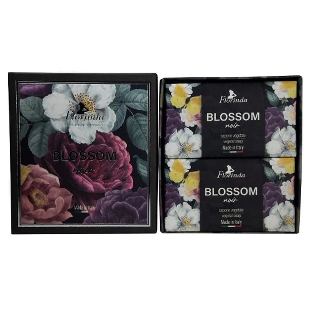 Florinda kit toilet soap solid black flowers 200 g 2 pcs.
