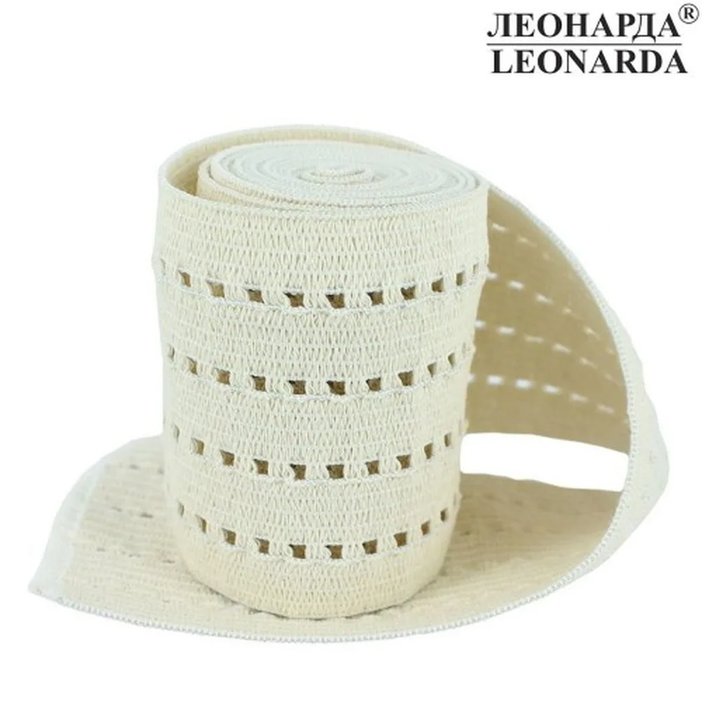 Leonarda Medical Elastic Perforated Bandage 8 cm x 3 m Medium Stretch
