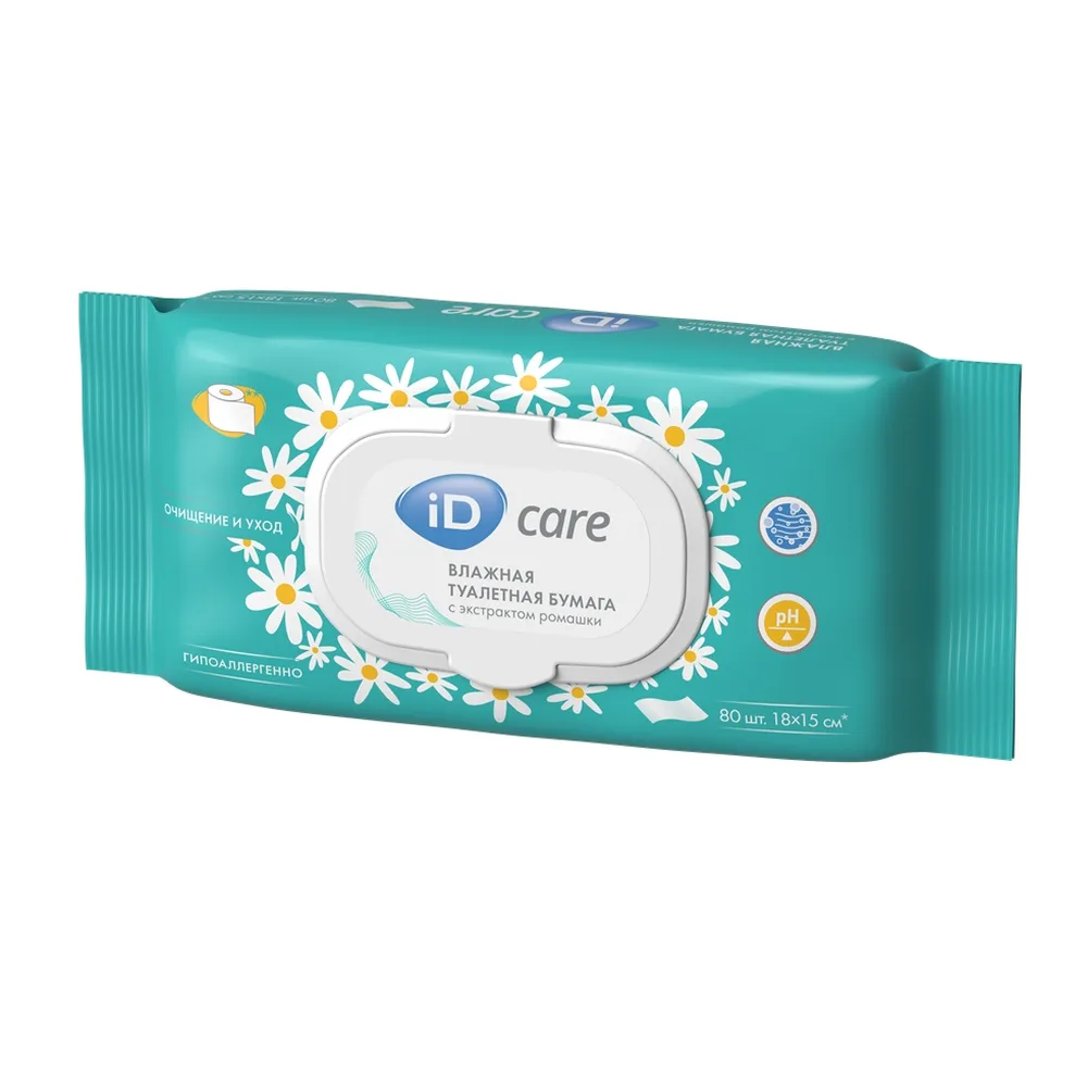 Id care wet toilet paper with chamomile extract 80 pcs.