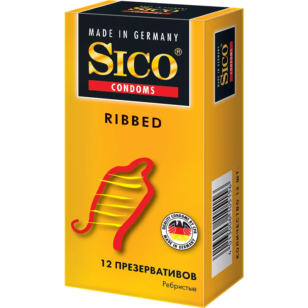 Sico Ribbed Condoms 12 pcs.
