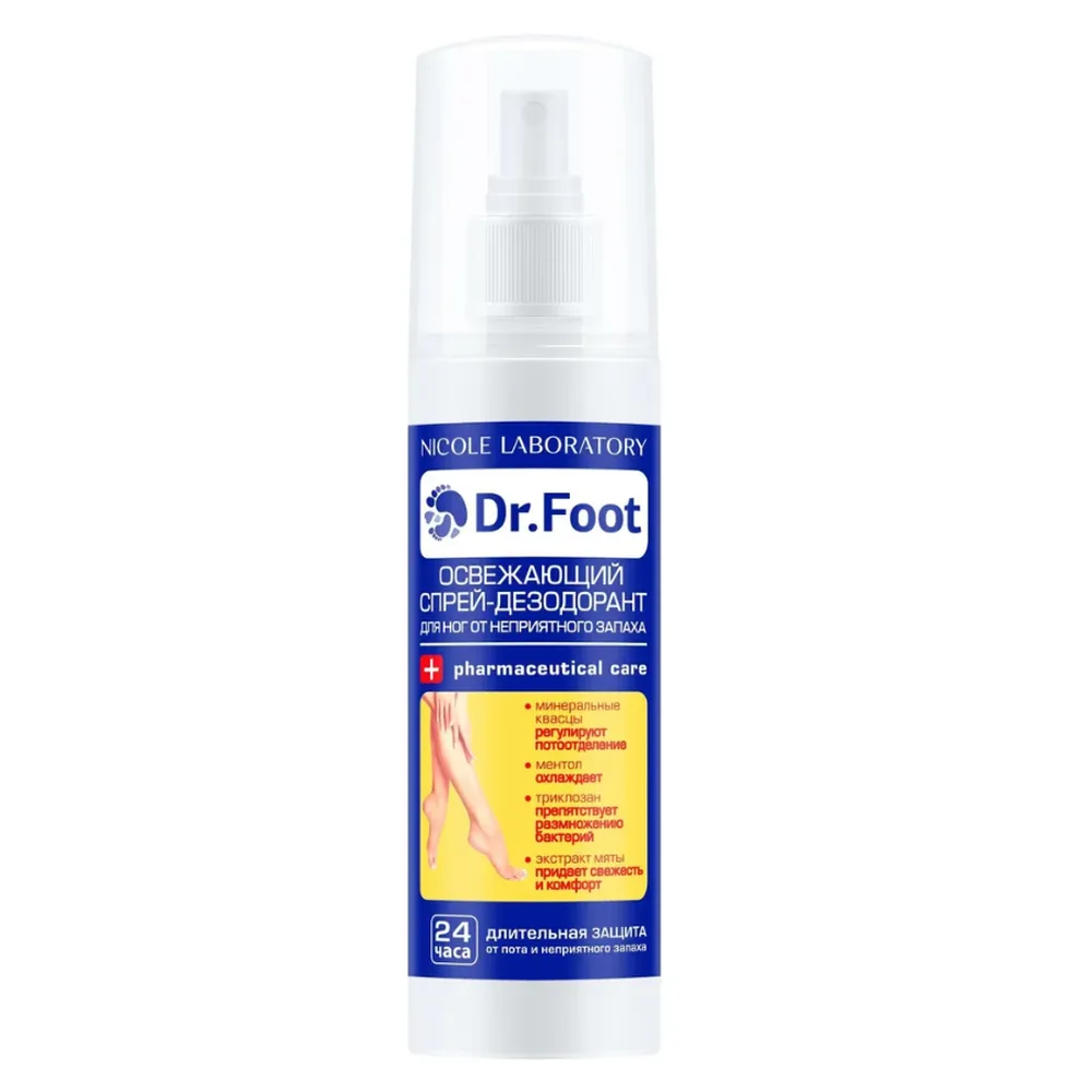 Dr Foot Refreshing Foot Deodorant Spray Against Unpleasant Odor 150 ml