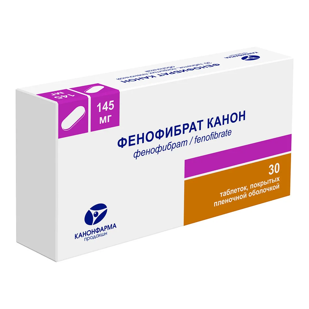Fenofibrate Canon 145 mg 30 coated tablets