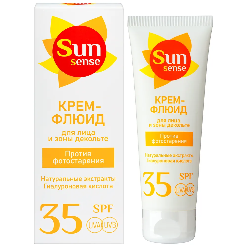 Sun Sense Face and Décolleté Fluid Cream Anti-Photoaging SPF 35 75 ml/Red