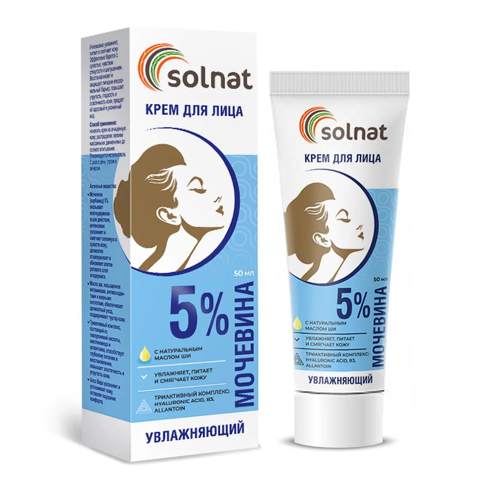 Solnat moisturizing face cream urea 5% 50 ml