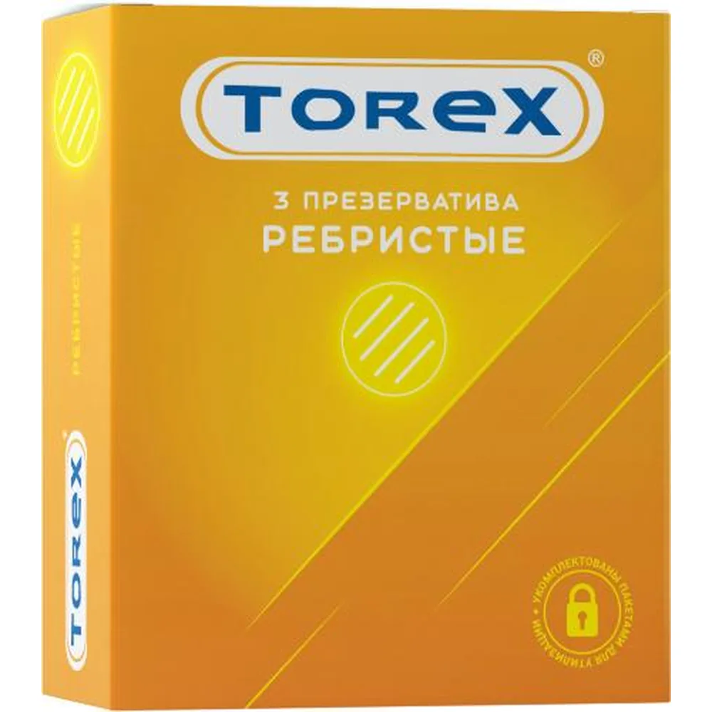 Torex ribbed condoms 3 pcs.