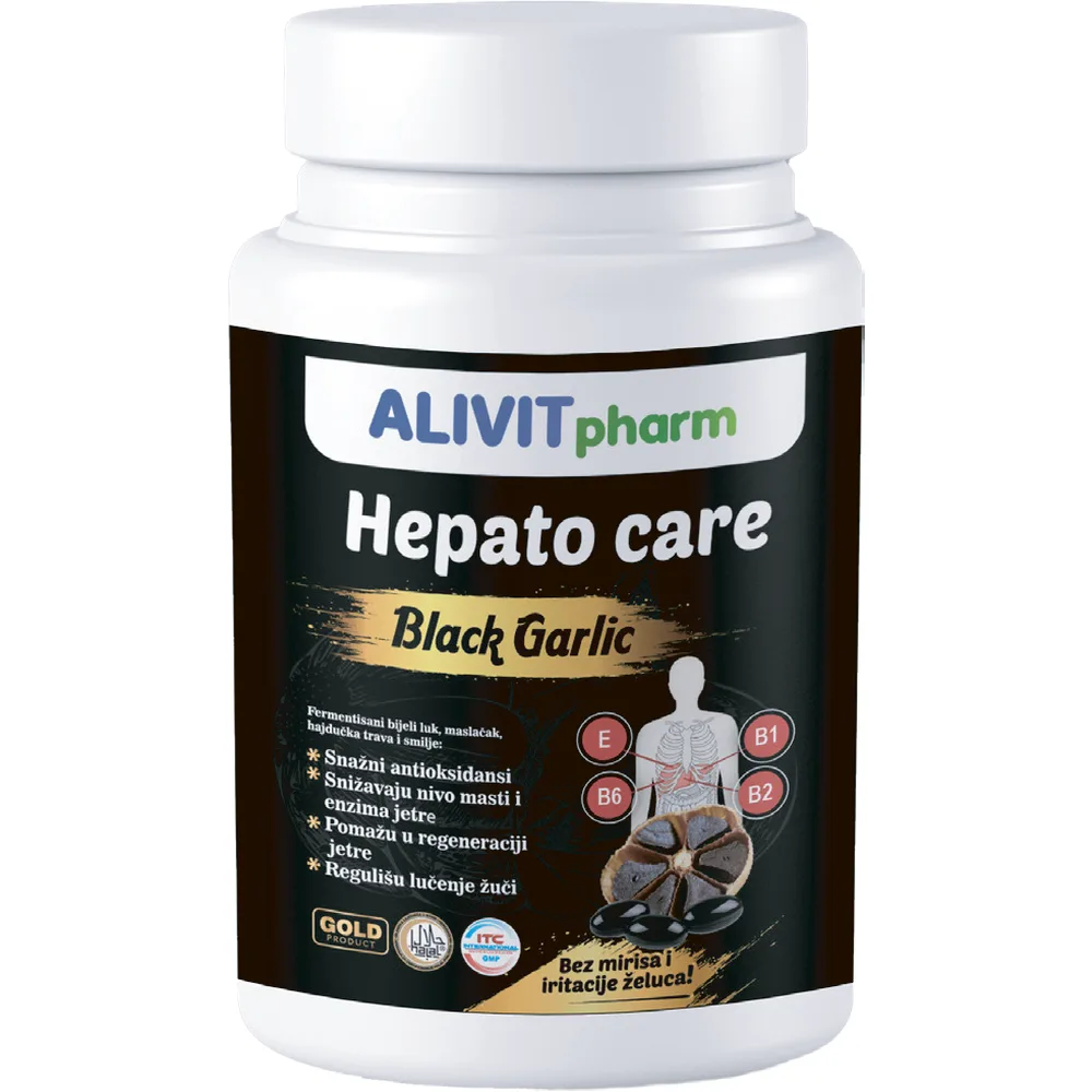 Black Garlic Liver Support Alivitpharm 90 Capsules 408.9 mg