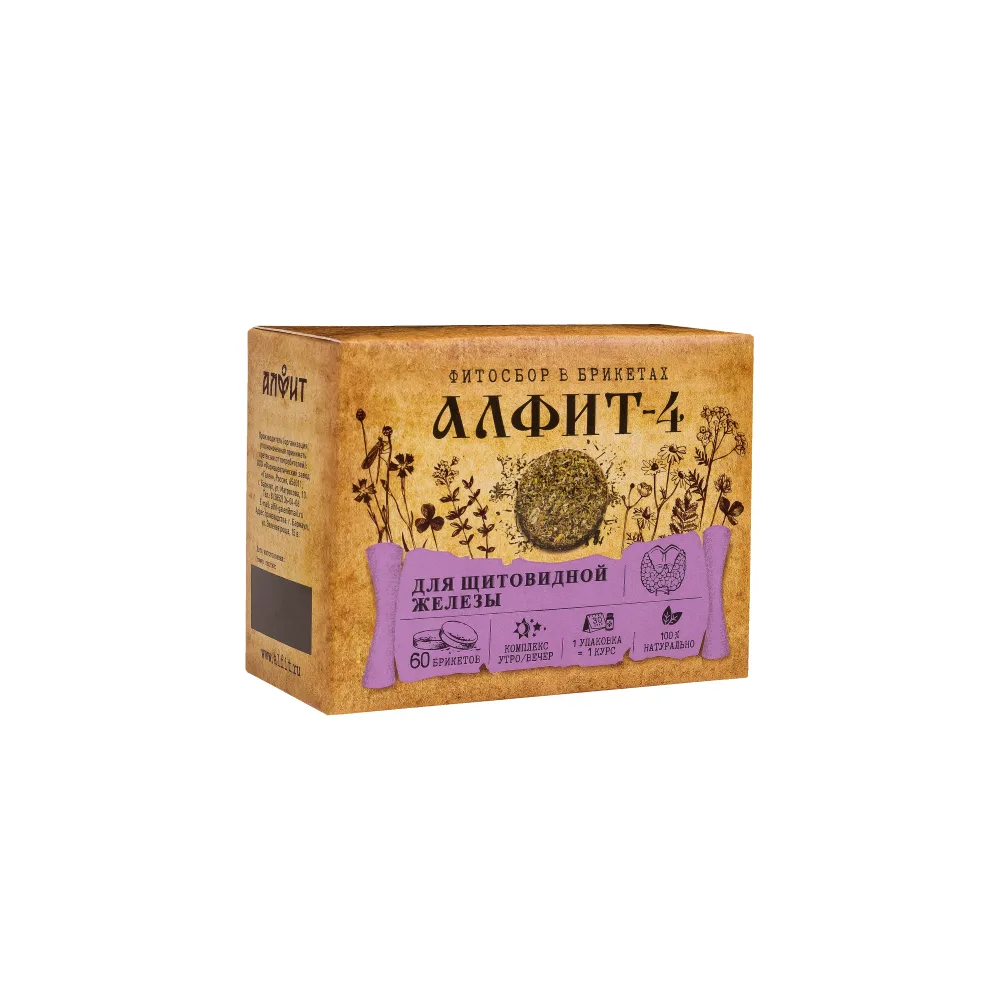Alfit-4 for the prevention of thyroid diseases morning/evening 120 g briquettes