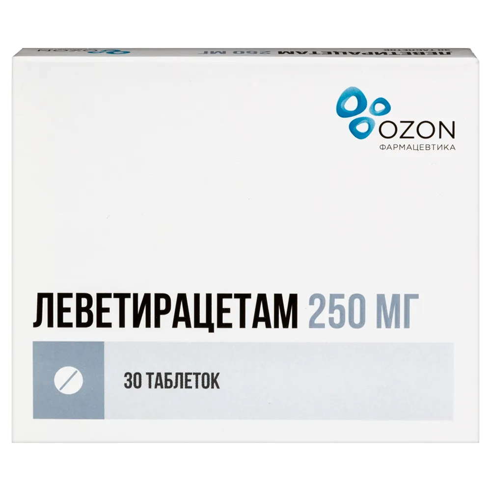 Levetiracetam 250 mg 30 coated tablets