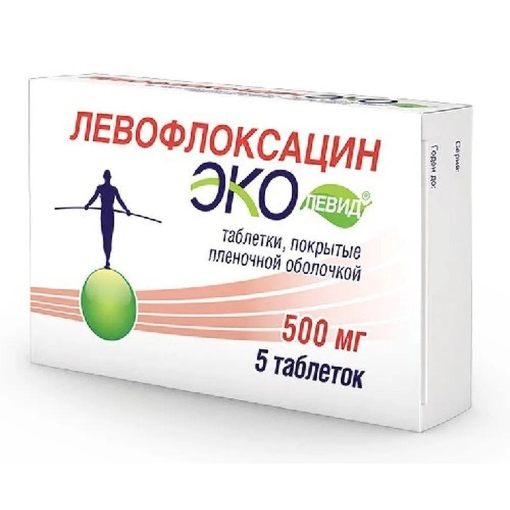 Levofloxacin Ecolivid 500 mg 5 coated tablets