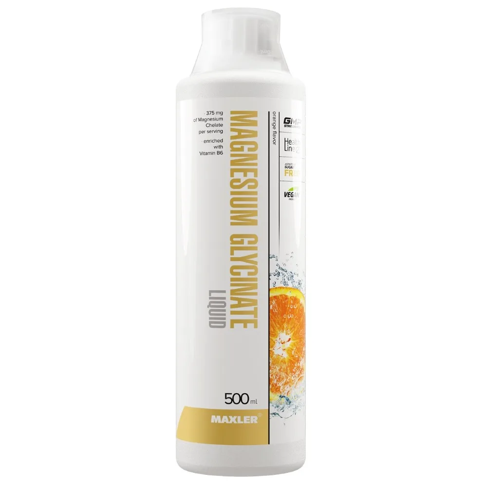 Maxler Magnesium Glycinate Liquid Orange Flavor 500 ml