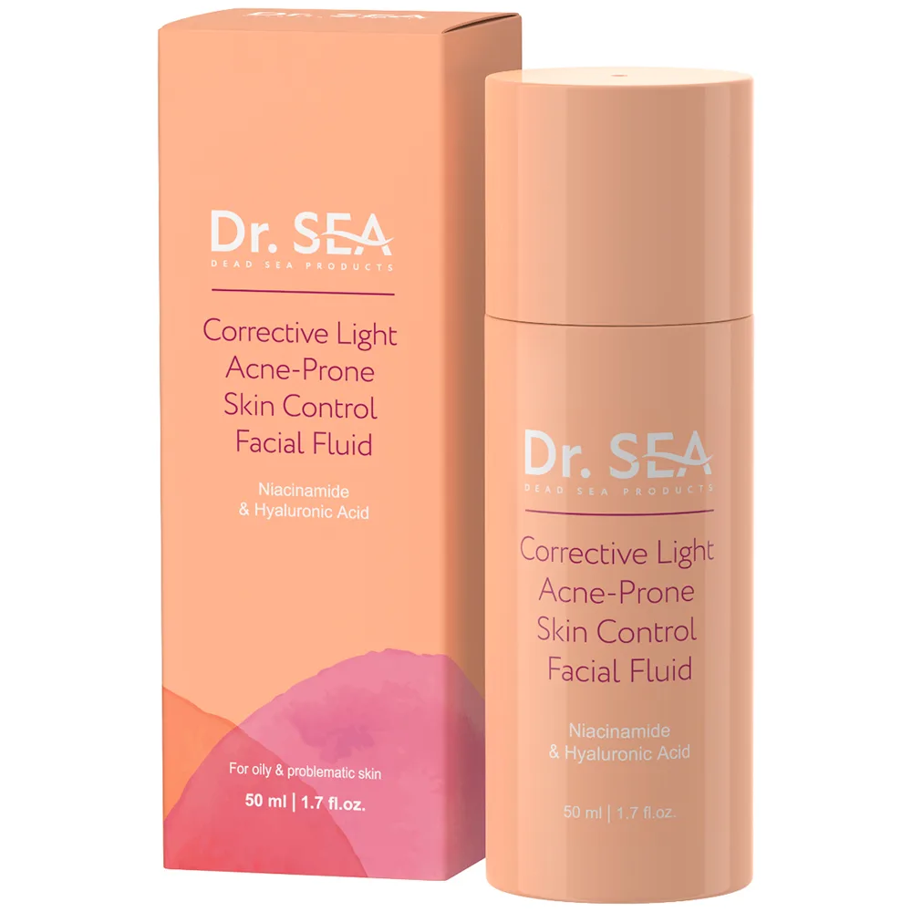 Dr Sea Acne Control Facial Fluid with Niacinamide and Hyaluronic Acid Corrective Light 50 ml