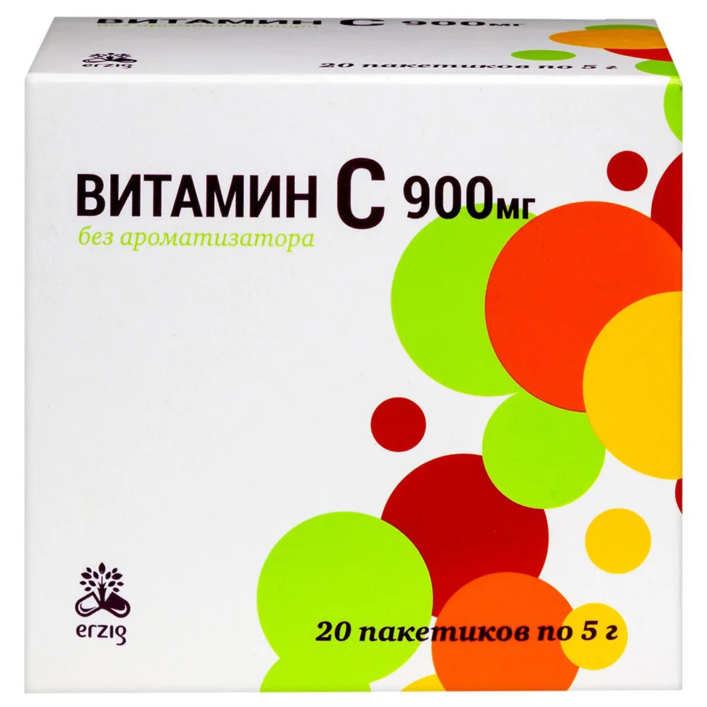 Vitamin C 900 mg unflavored 20 sachets powder 5 g