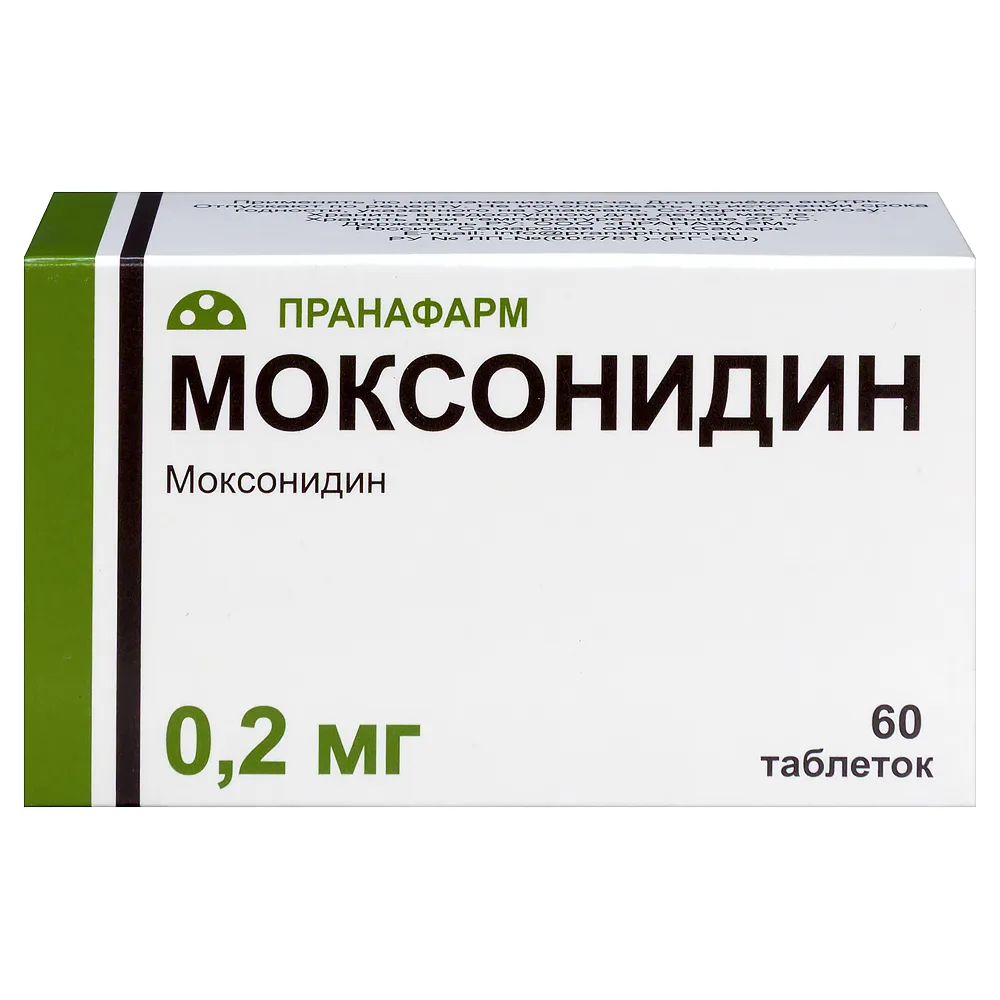 Moxonidine 0.2 mg 60 tablets, film-coated