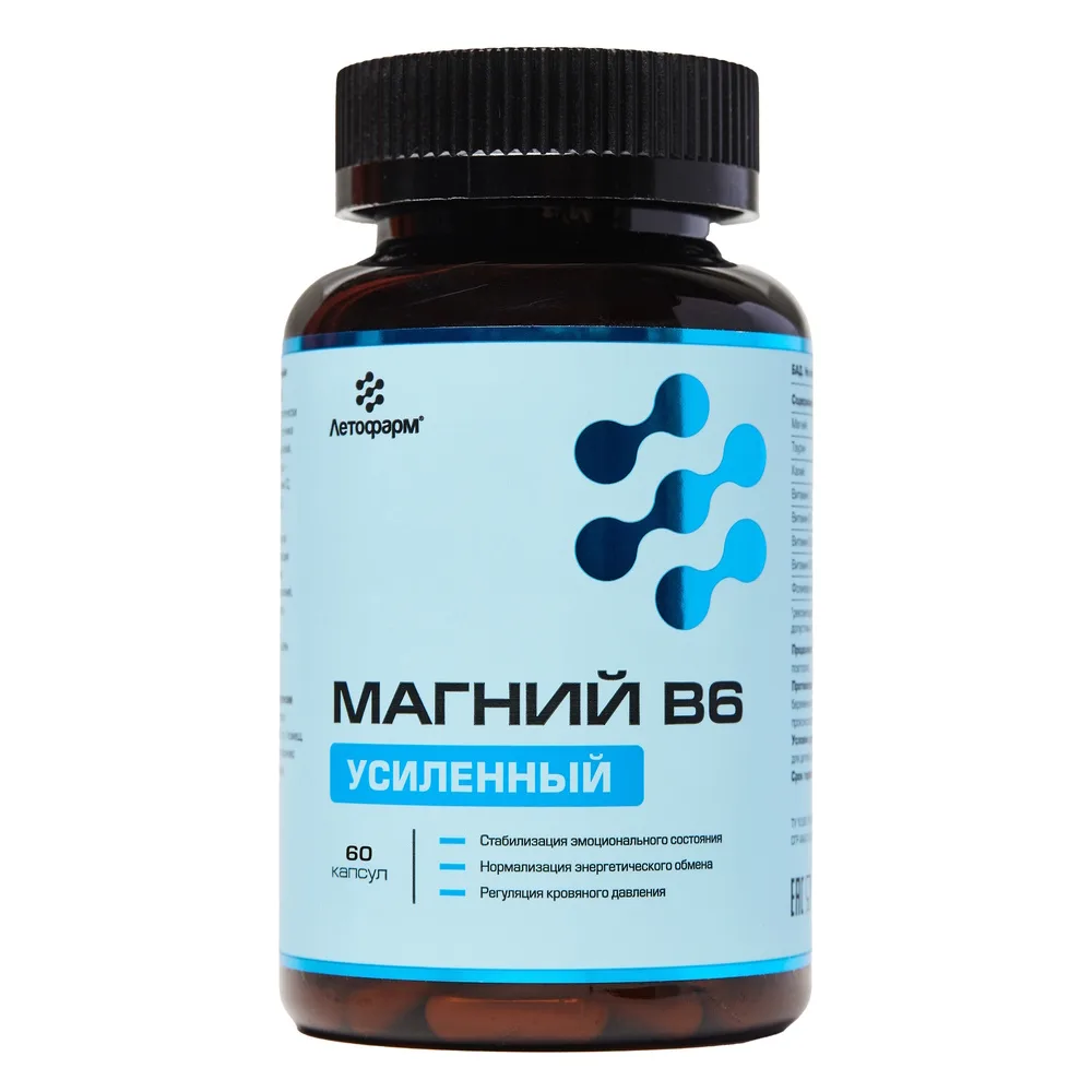 Letopharm magnesium 6 enhanced 60 capsules 0.62 g
