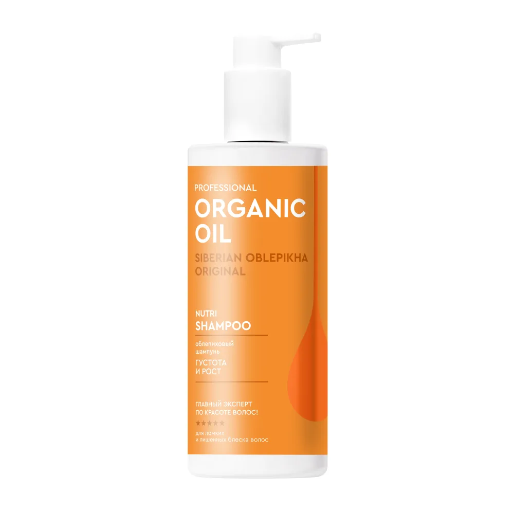Professional Organik Oil Shampoo for Hair Sea Buckthorn Density and Growth 240 ml