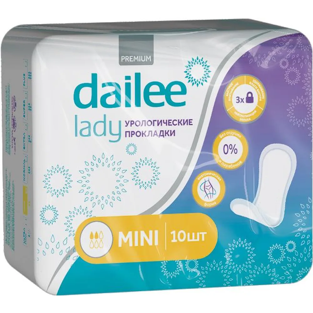 Dailee Women's Urological Pads for Dribbling and Light Incontinence Mini 10 pcs.